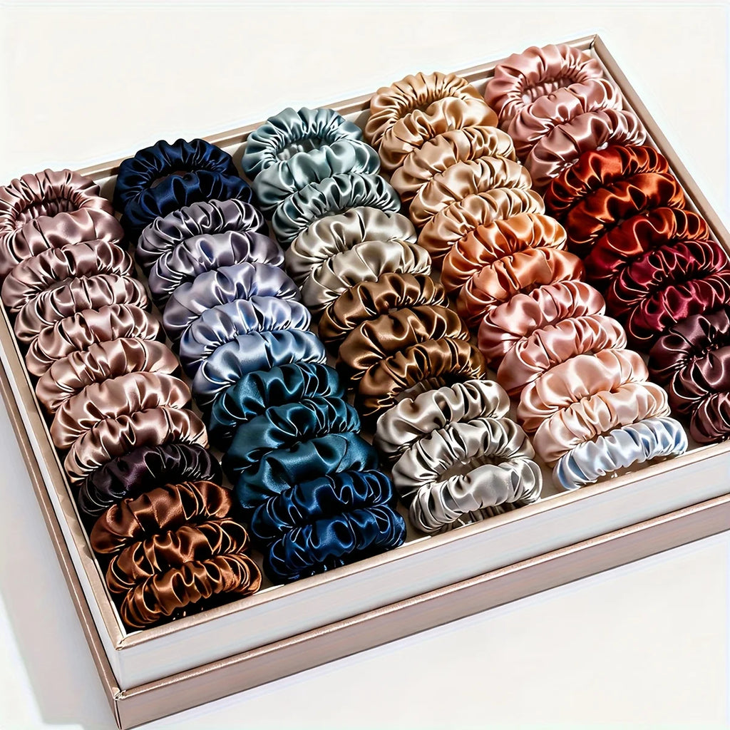 Scrunchies 19-pack – Mjuka hårsnoddar i många färger